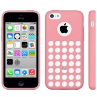 coque-silicone-a-trous-rose-iphone-5C